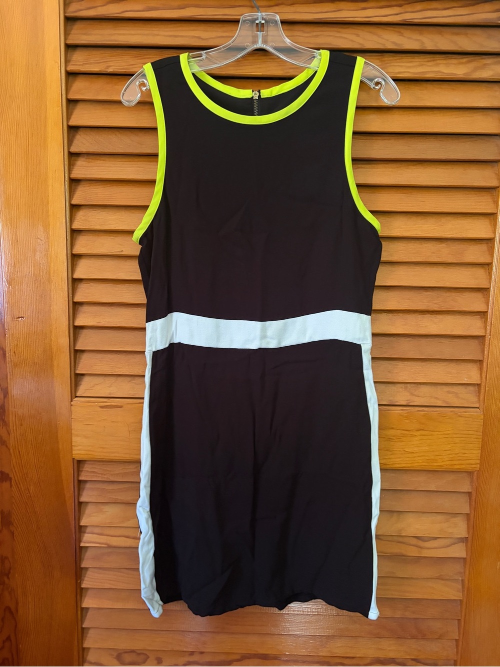 Naven Black One-Piece Dress with Neon Trim